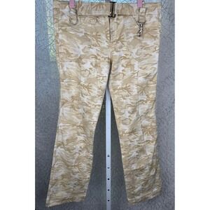 Rare Y2K Sinful by Affliction Camo Utility Pants D-Rings Key Clip Moto Style 9